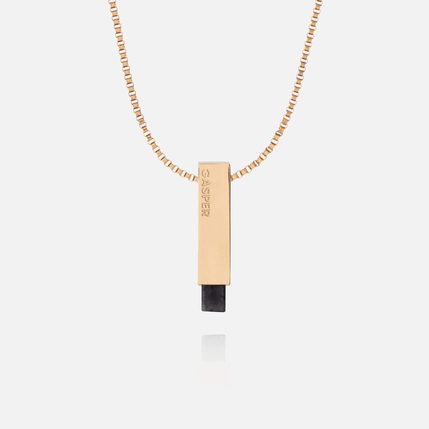 Bar Pendant - Black Spectrolite