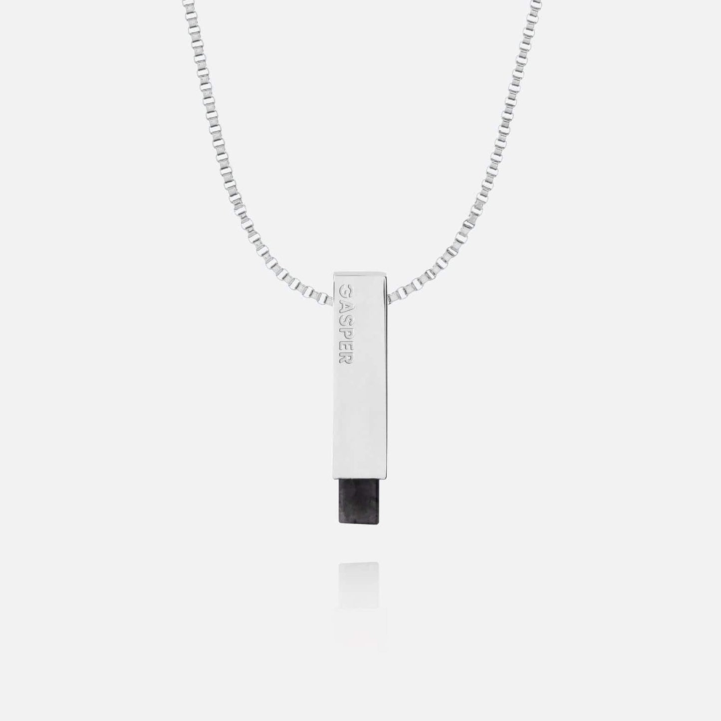 Bar Pendant - Black Spectrolite