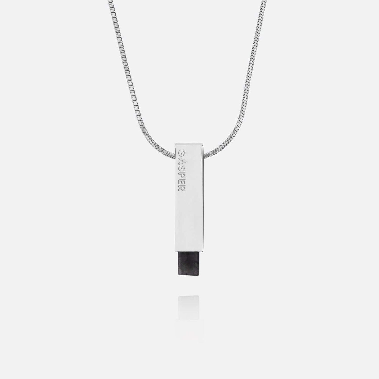 Bar Pendant - Black Spectrolite