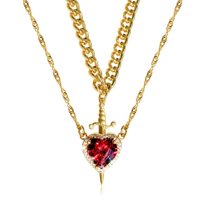 Collar de acero inoxidable chapado en oro