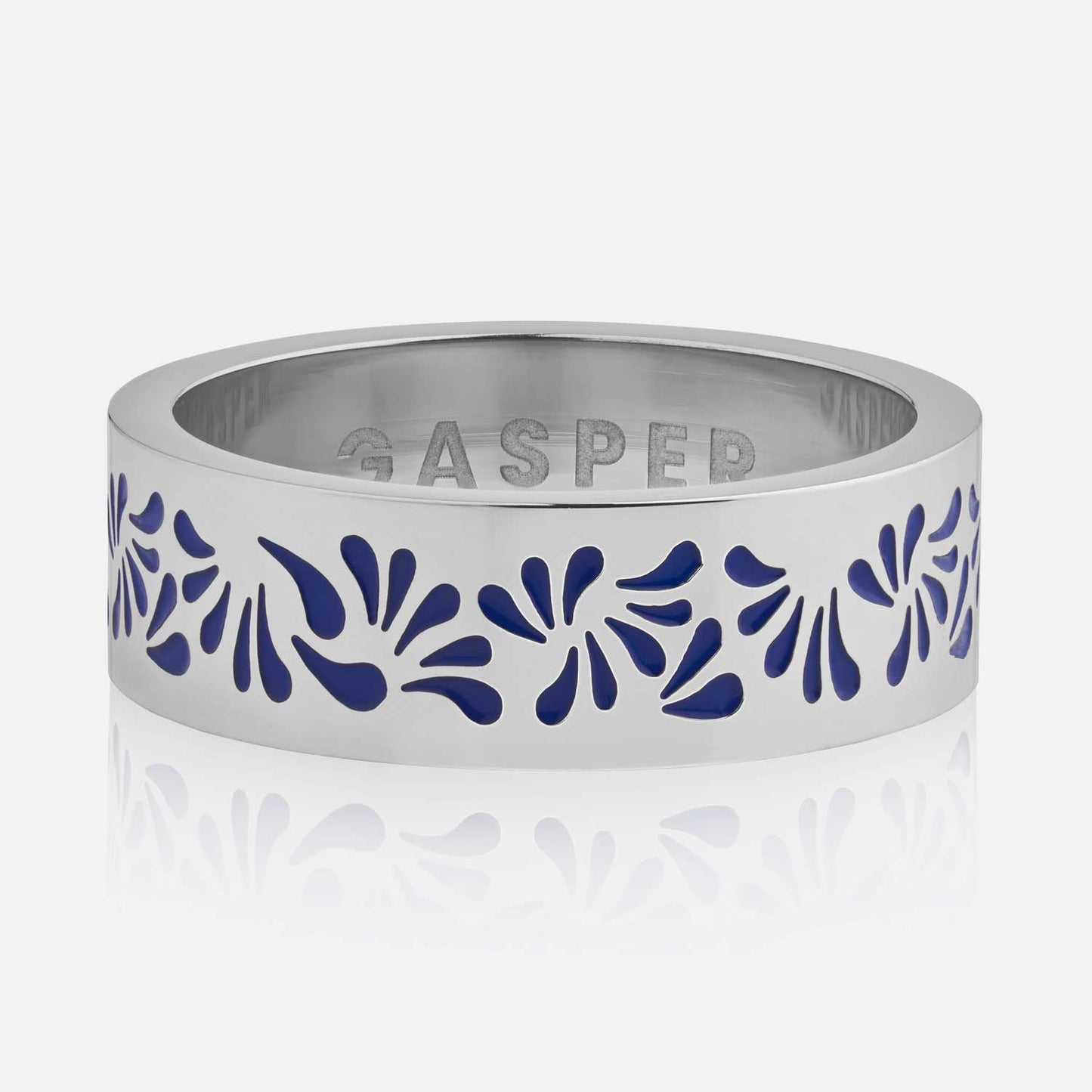 Floral Band Ring - Blue