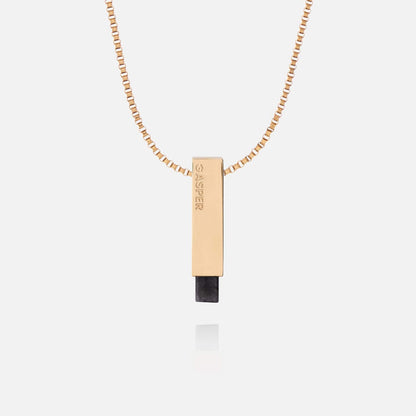 Bar Pendant - Black Spectrolite