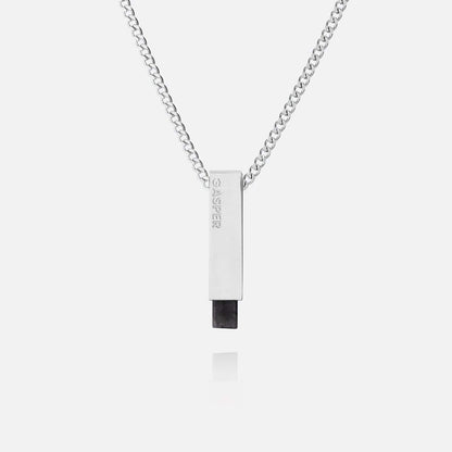 Bar Pendant - Black Spectrolite