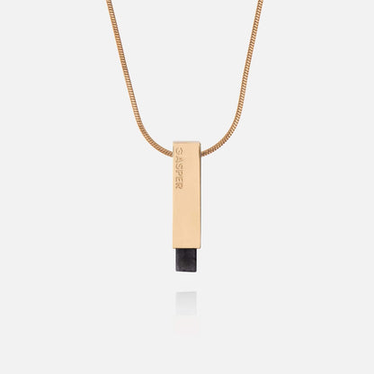 Bar Pendant - Black Spectrolite