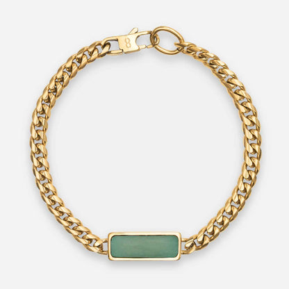 Fusion Cuban Bracelet, Aventurine