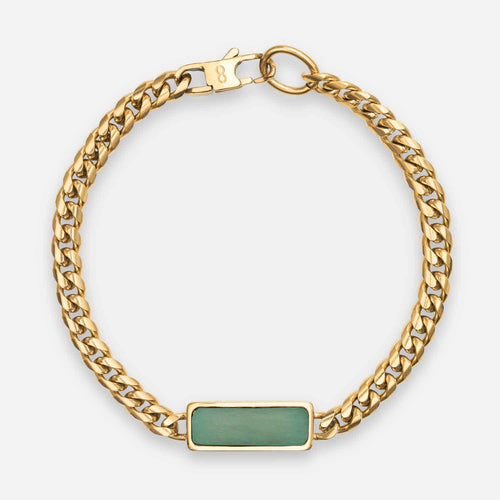 Fusion Cuban Bracelet, Aventurine