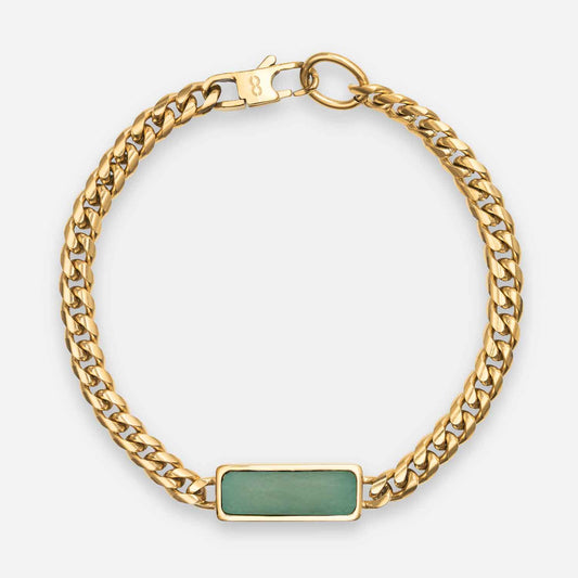 Fusion Cuban Bracelet, Aventurine