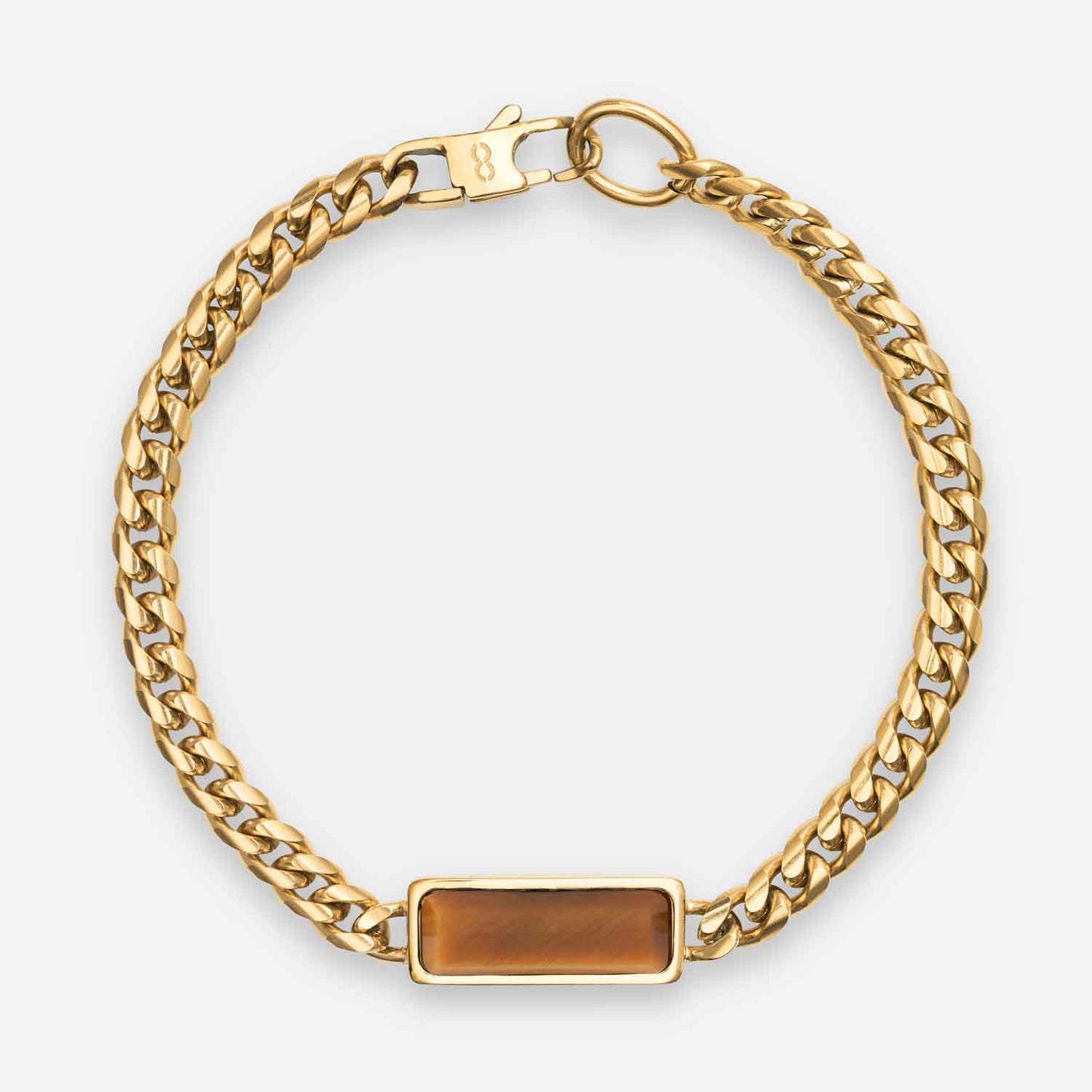 Fusion Cuban Bracelet, Tigers Eye