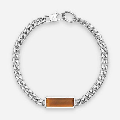 Fusion Cuban Bracelet, Tigers Eye