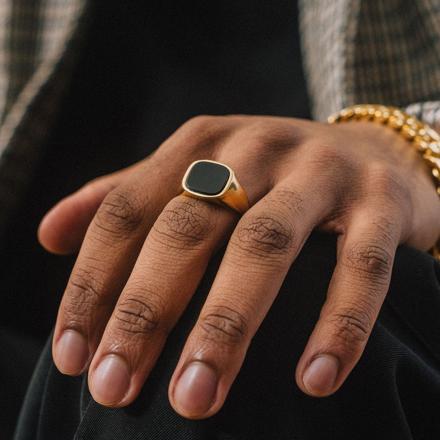 Square Onyx Ring