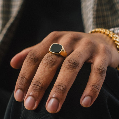 Square Onyx Ring