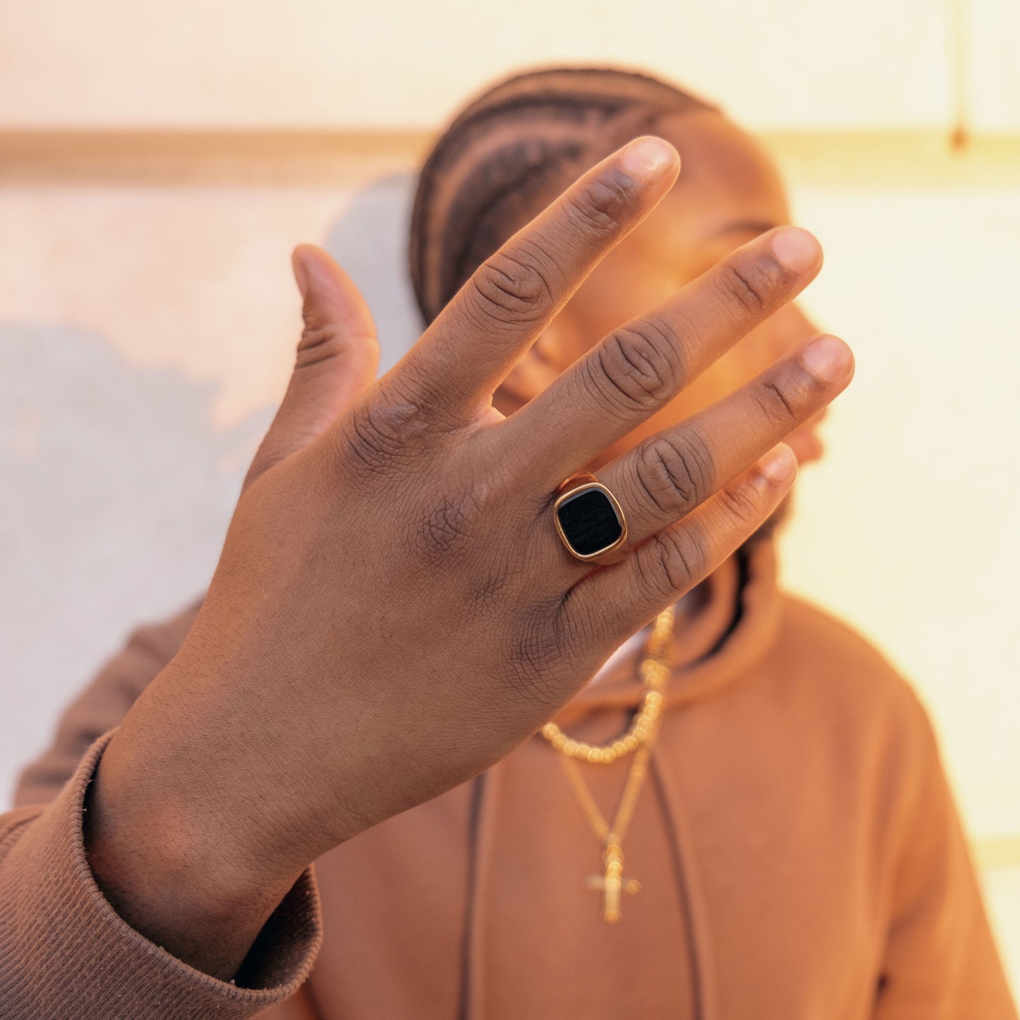 Square Onyx Ring