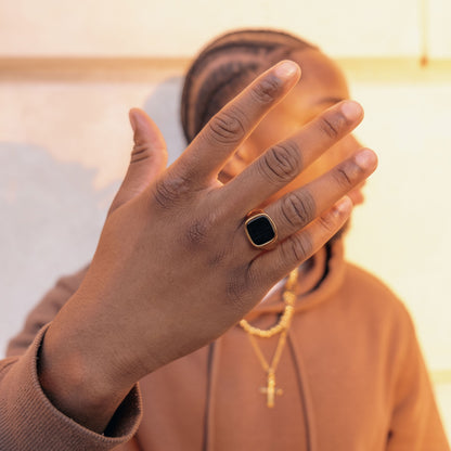 Square Onyx Ring